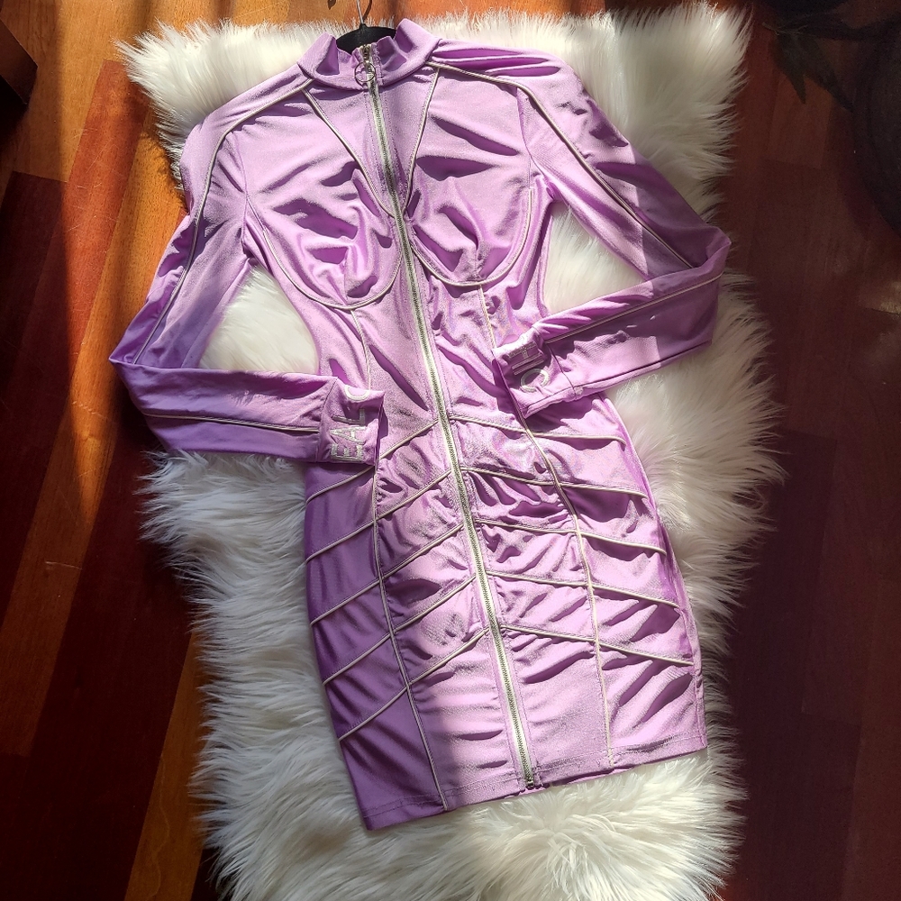 LILAC DRESS CUTE COLOR